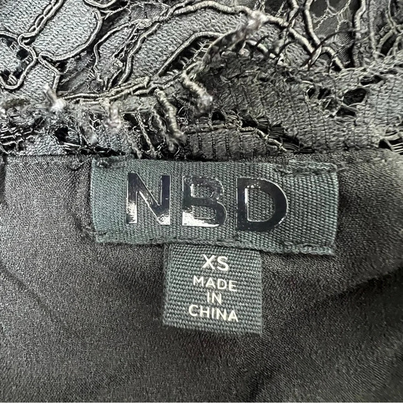 NBD Revolve “Give it Up” Black Lace Going Out Dress Size XS - Picture 5 of 6